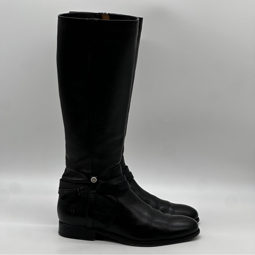 Frye Mellissa Belted Tall Boots. Size 10